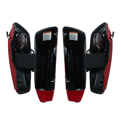 HR3 Starfire Black / Atomic Red CVO Stretched Saddlebags with Speaker Lids For 14-23 Harley Touring