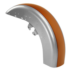 HR3 Amber Whiskey / Brilliant Silver Pearl Motorcycle 18" Front Mudguard Fender(can be installed with lighting) For Harley Touring Electra Glide Ultra Limited Tri Glide 14-23