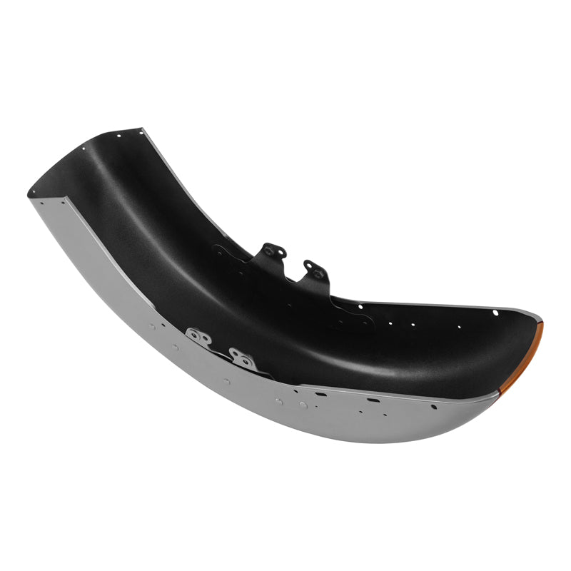 HR3 Amber Whiskey / Brilliant Silver Pearl Motorcycle 18" Front Mudguard Fender(can be installed with lighting) For Harley Touring Electra Glide Ultra Limited Tri Glide 14-23