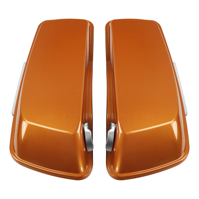 HR3 Amber Whiskey / Brilliant Silver Pearl Hard Saddlebags (Regular) For Harley Touring 14-23