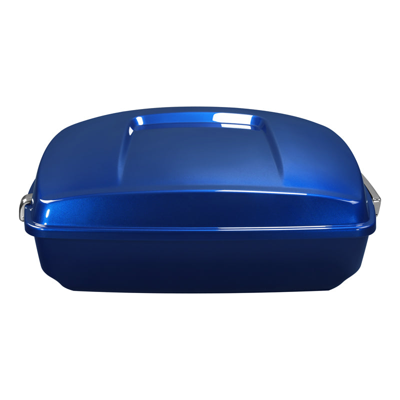 HR3 Superior Blue 10.7" Chopped Style Touring Trunk Luggage For 14-24 Harley Touring