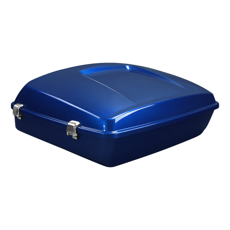 HR3 Superior Blue 10.7" Chopped Style Touring Trunk Luggage For 14-24 Harley Touring