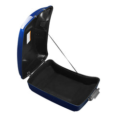 HR3 Superior Blue 10.7" Chopped Style Touring Trunk Luggage For 14-24 Harley Touring