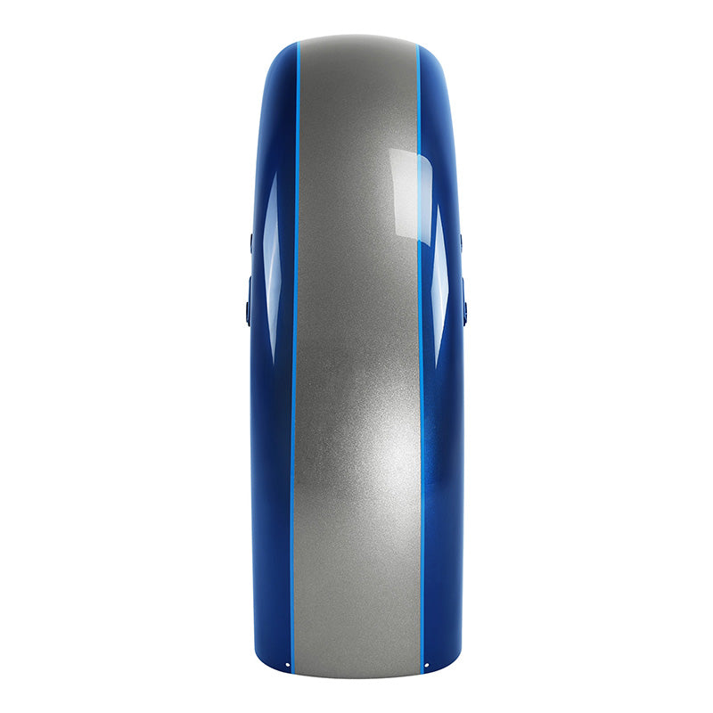 HR3 Superior Blue / Billet Silver Motorcycle 18" Front Mudguard Fender(can be installed with lighting) For Harley Touring Electra Glide Ultra Limited Tri Glide 14-23