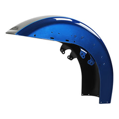 HR3 Superior Blue / Billet Silver Motorcycle 18" Front Mudguard Fender(can be installed with lighting) For Harley Touring Electra Glide Ultra Limited Tri Glide 14-23