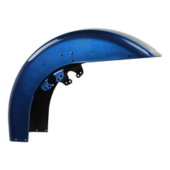 HR3 Superior Blue / Billet Silver Motorcycle 18" Front Mudguard Fender(can be installed with lighting) For Harley Touring Electra Glide Ultra Limited Tri Glide 14-23