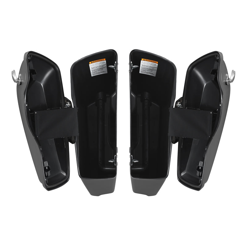 HR3 Charcoal Pearl CVO Stretched Saddlebags For 14-23 Harley Touring