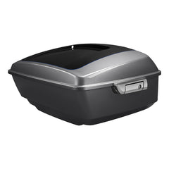 HR3 Gauntlet Gray Metallic / Vivid Black 13.7" King Size Touring Trunk Luggage For 14-24 Harley Touring
