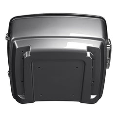HR3 Gauntlet Gray Metallic / Vivid Black 13.7" King Size Touring Trunk Luggage For 14-24 Harley Touring