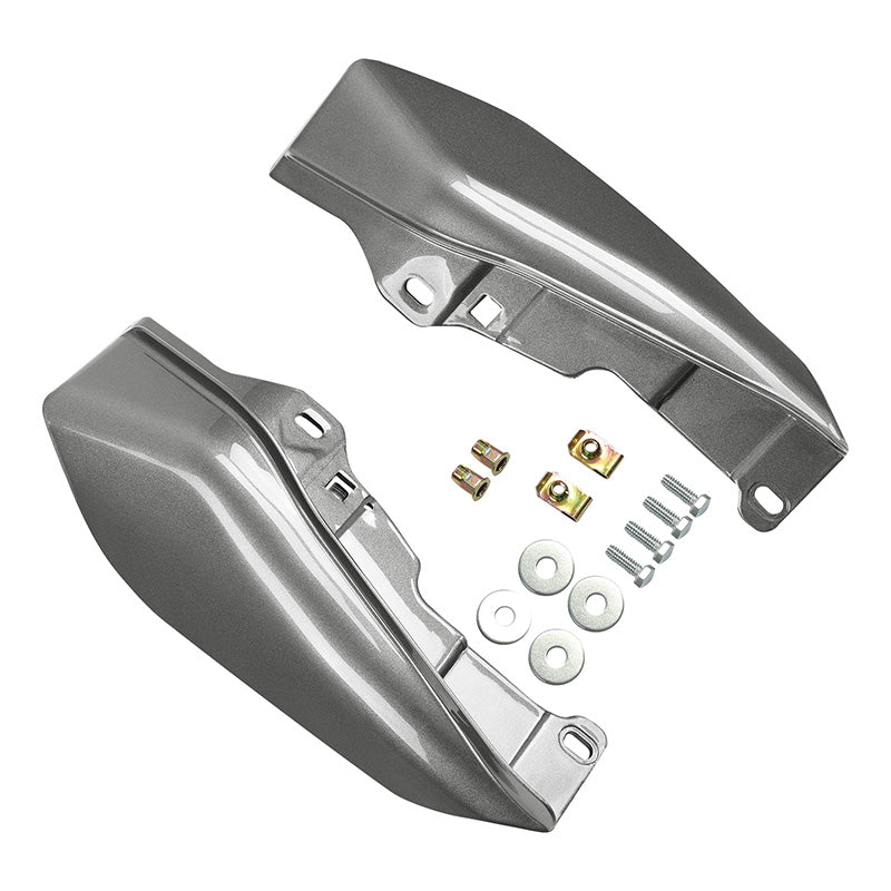 HR3 Superior Blue / Billet Silver Mid-Frame Air Deflectors For Harley Touring and Trike Models 09-24