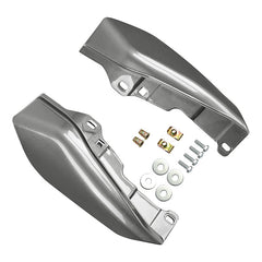 HR3 Superior Blue / Billet Silver Mid-Frame Air Deflectors For Harley Touring and Trike Models 09-24