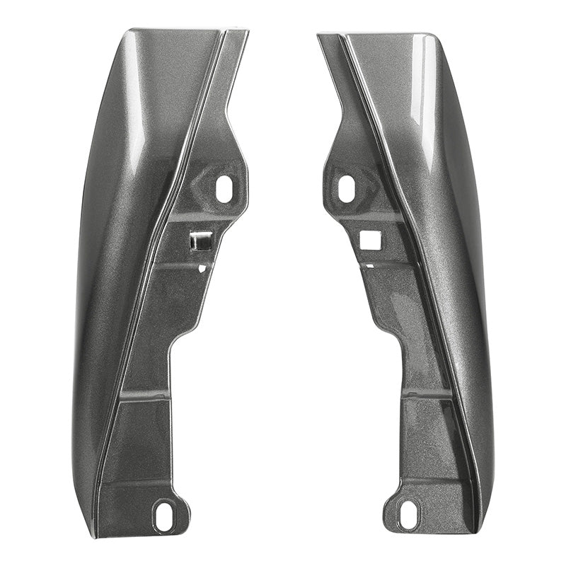 HR3 Superior Blue / Billet Silver Mid-Frame Air Deflectors For Harley Touring and Trike Models 09-24