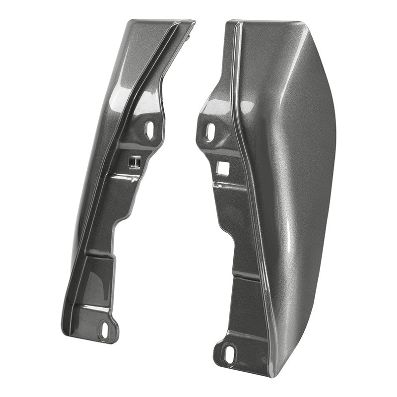 HR3 Superior Blue / Billet Silver Mid-Frame Air Deflectors For Harley Touring and Trike Models 09-24