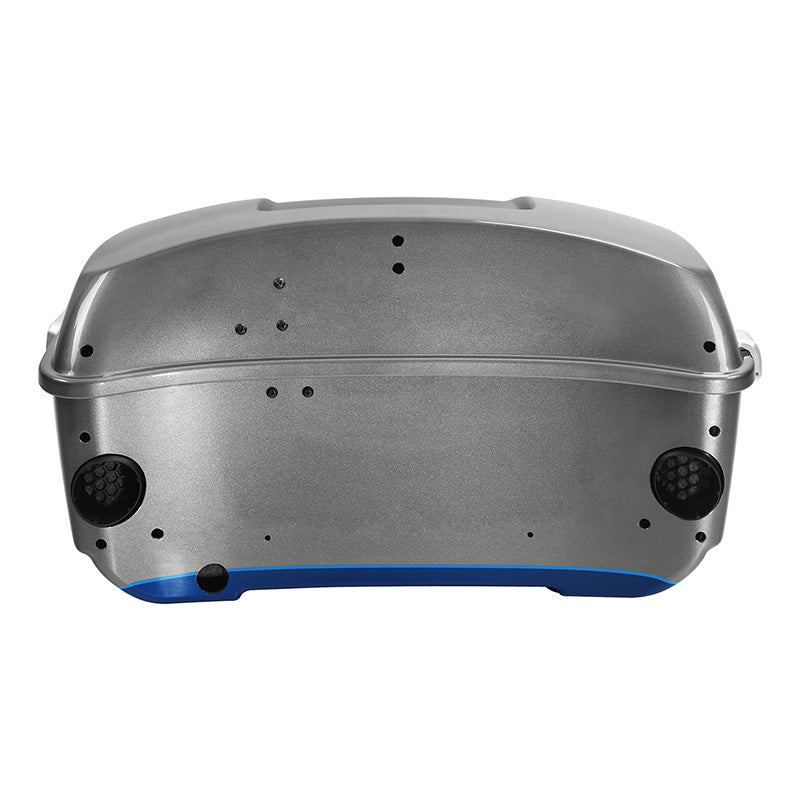 HR3 Superior Blue / Billet Silver King Size Touring Trunk Luggage with Speaker Cut Outs For 14-24 Harley Touring