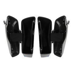 HR3 Superior Blue / Billet Silver Hard Saddlebags (Regular) For Harley Touring 14-23