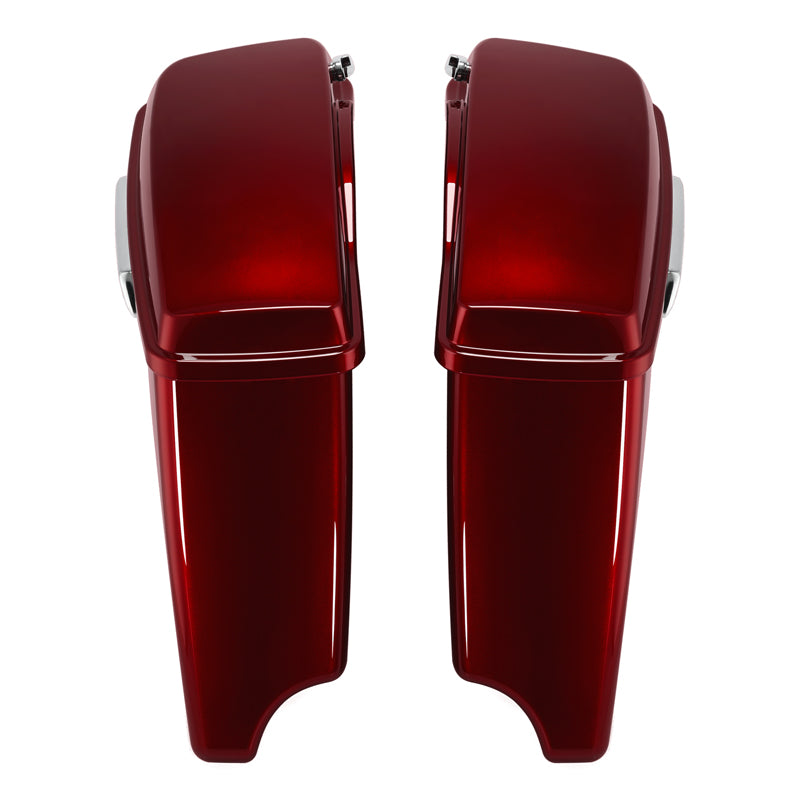 HR3 Velocity Red Sunglo CVO Stretched Saddlebags For 14-23 Harley Touring