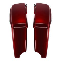 HR3 Velocity Red Sunglo CVO Stretched Saddlebags For 14-23 Harley Touring