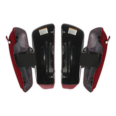 HR3 Velocity Red Sunglo CVO Stretched Saddlebags For 14-23 Harley Touring