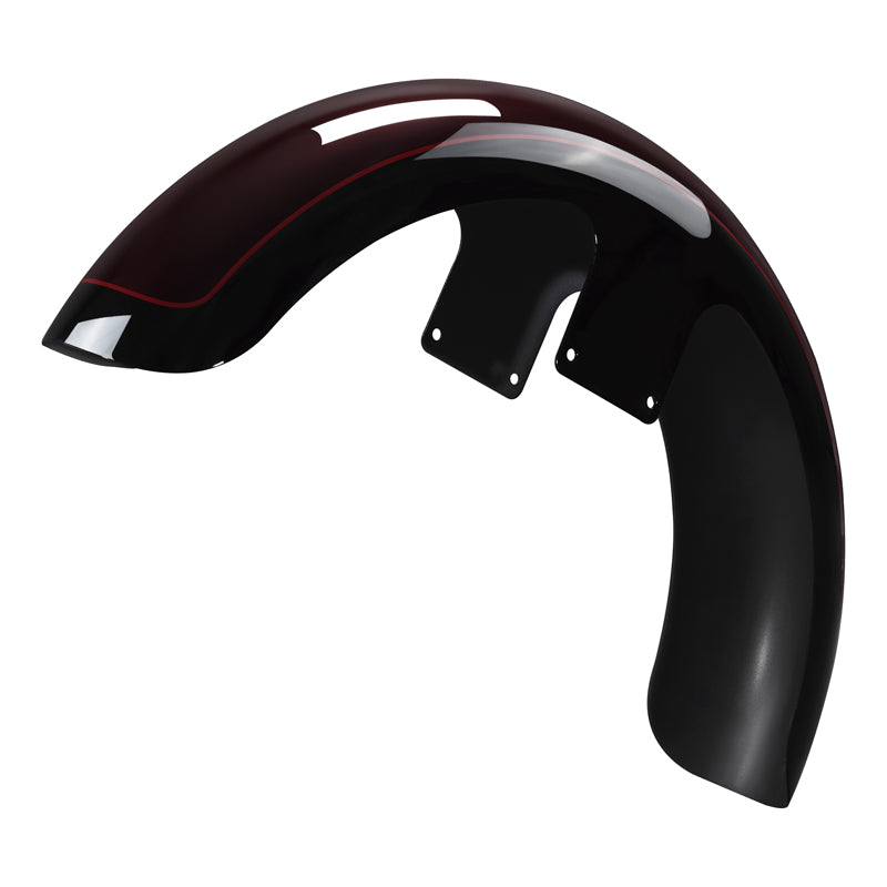 HR3 Midnight Crimson / Vivid Black 21" Wrap Front Fender Fit For Harley Touring 2014-2023