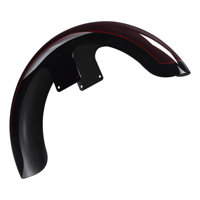 HR3 Midnight Crimson / Vivid Black 21" Wrap Front Fender Fit For Harley Touring 2014-2023