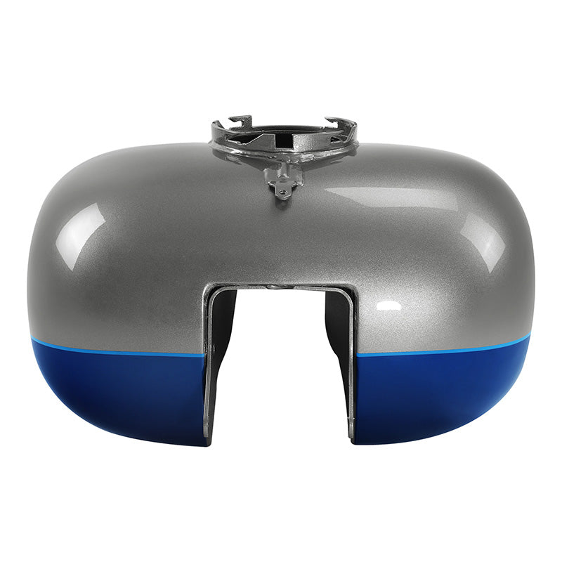 HR3 Superior Blue / Billet Silver Fuel Gas Tank For 2008-2023 Harley Touring Models