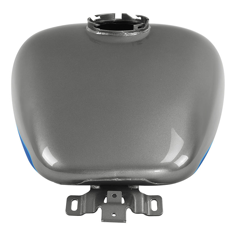 HR3 Superior Blue / Billet Silver Fuel Gas Tank For 2008-2023 Harley Touring Models