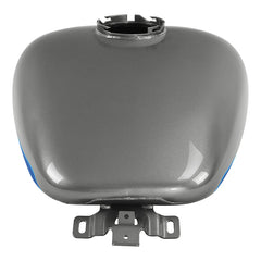 HR3 Superior Blue / Billet Silver Fuel Gas Tank For 2008-2023 Harley Touring Models