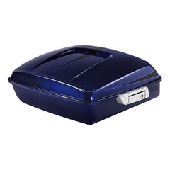 HR3 Zephyr Blue / Black Sunglo 10.7" Chopped Style Touring Trunk Luggage For 14-24 Harley Touring