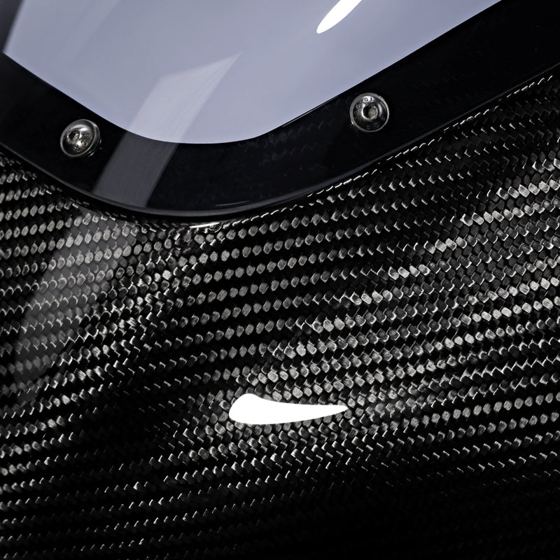HR3 Carbon Fiber Vivid Black Headlight Fairing & Windshield Fit For Harley Softail FXBB FXLR 2018-later