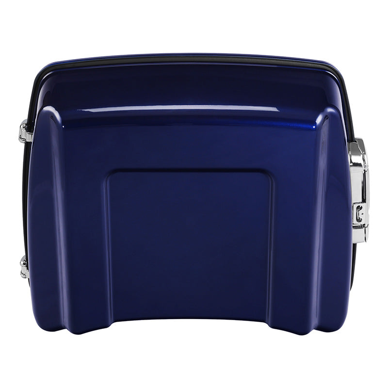 HR3 Zephyr Blue / Black Sunglo 10.7" Chopped Style Touring Trunk Luggage For 14-24 Harley Touring