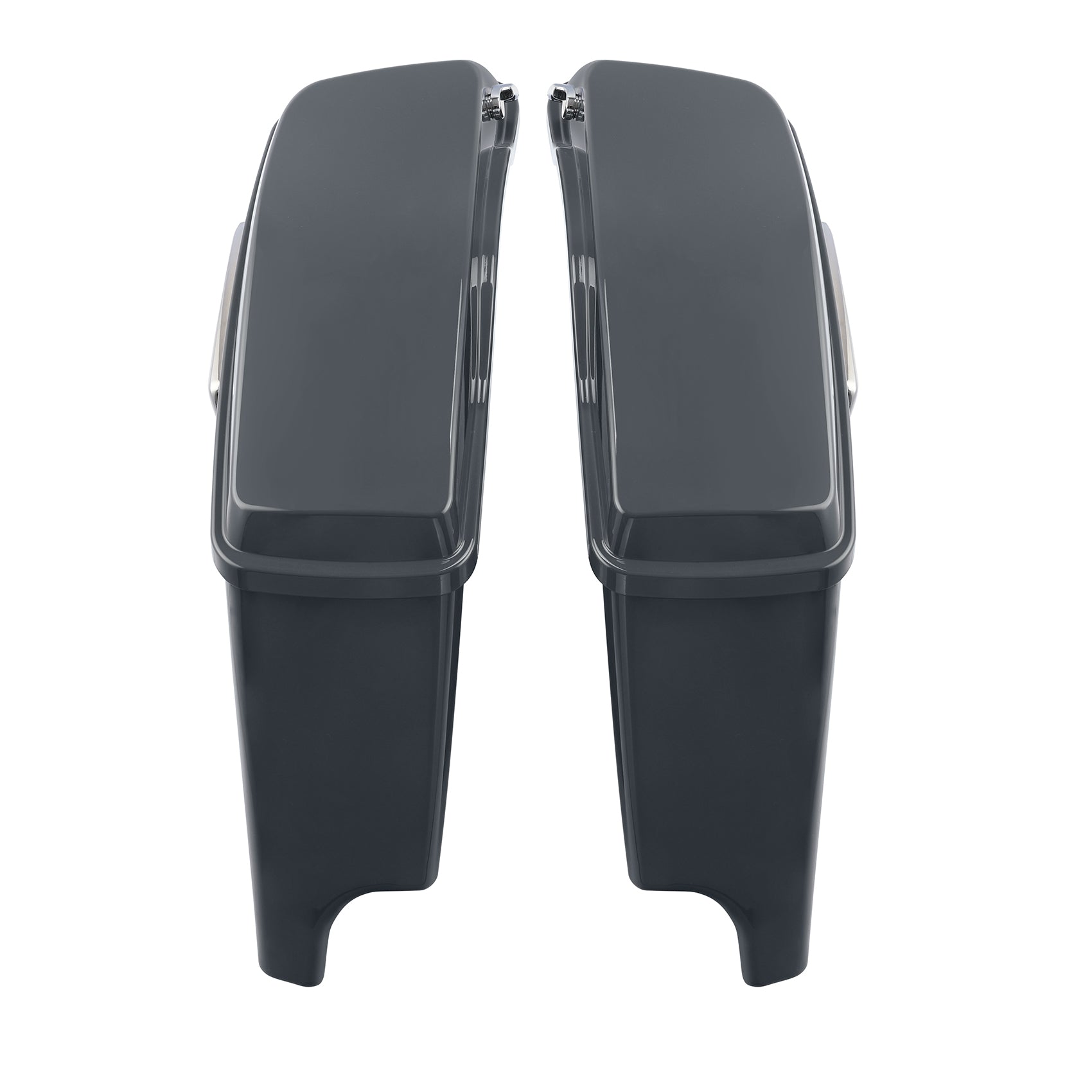 HR3 Gunship Gray 5" Stretched Extended Saddlebags FOR Harley Touring 2014-2023
