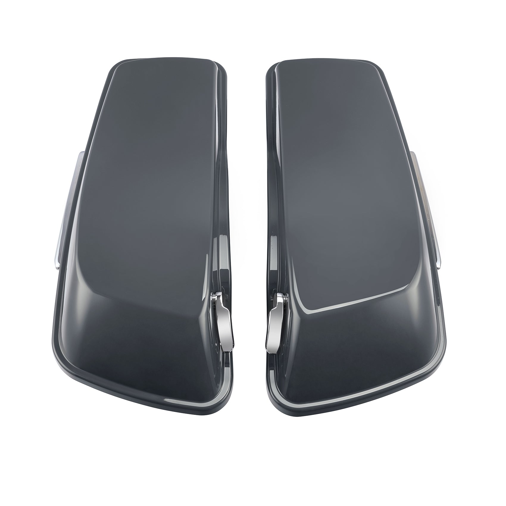 HR3 Gunship Gray 5" Stretched Extended Saddlebags FOR Harley Touring 2014-2023