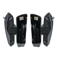 HR3 Gunship Gray 5" Stretched Extended Saddlebags FOR Harley Touring 2014-2023