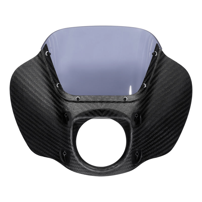 HR3 Carbon Fiber Vivid Black Headlight Fairing & Windshield Fit For Harley Softail FXBB FXLR 2018-later