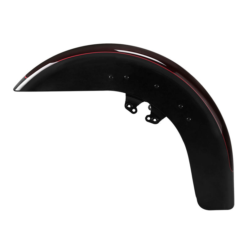 HR3 Midnight Crimson / Vivid Black Motorcycle 18" Wide Tire Front Mudguard Fender For Harley Touring Models 2014-2023