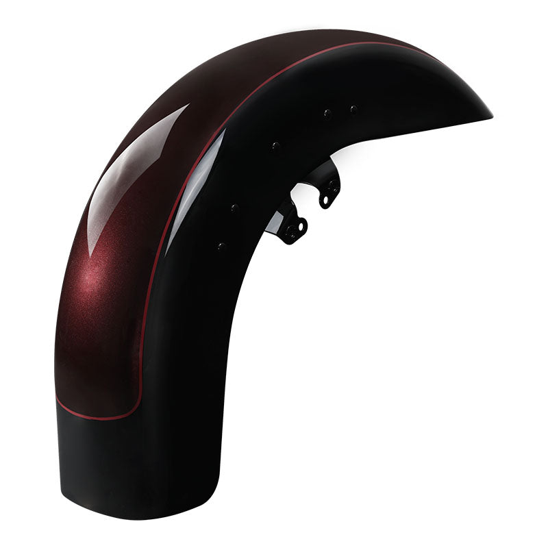 HR3 Midnight Crimson / Vivid Black Motorcycle 18" Wide Tire Front Mudguard Fender For Harley Touring Models 2014-2023