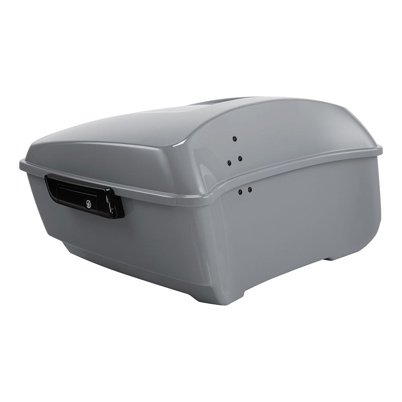 HR3 Billiard Gray 13.7" King Size Touring Trunk Luggage For 14-24 Harley Touring
