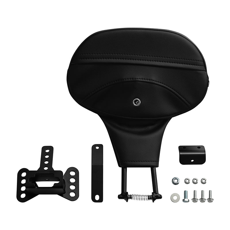 C.C. RIDER Rider Backrest 2 Up Seat Driver Backrest Pad For Harley Touring CVO Electra Glide Road King Street Glide Road Glide, 1988-2025