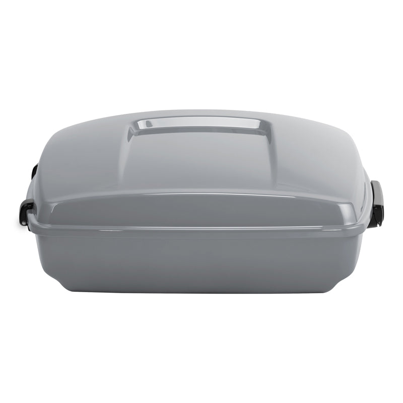 HR3 Billiard Gray 10.7" Chopped Style Touring Trunk Luggage For 23+ Harley Touring