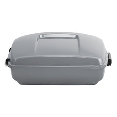 HR3 Billiard Gray 10.7" Chopped Style Touring Trunk Luggage For 23+ Harley Touring