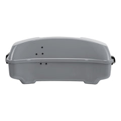 HR3 Billiard Gray 10.7" Chopped Style Touring Trunk Luggage For 23+ Harley Touring