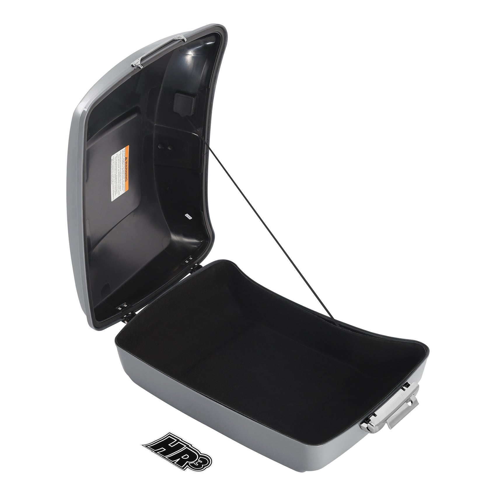 HR3 Billiard Gray 10.7" Chopped Style Touring Trunk Luggage For 23+ Harley Touring