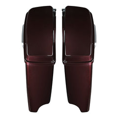 HR3Midnight Crimson / Vivid Black CVO Stretched Saddlebags For 14-23 Harley Touring