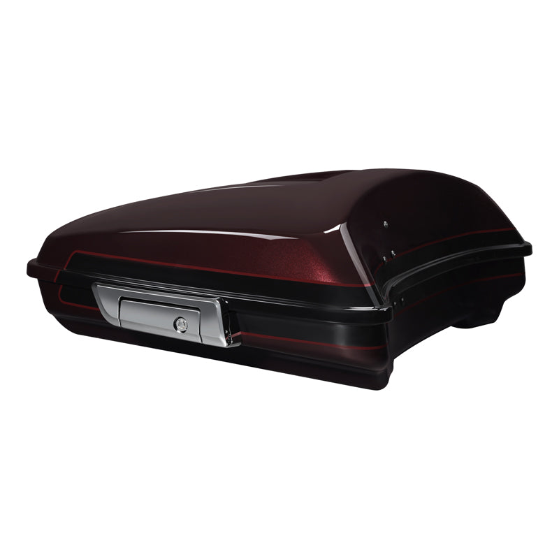 HR3 Midnight Crimson / Vivid Black 5.5" Razor Style Touring Trunk Luggage For 14-24 Touring
