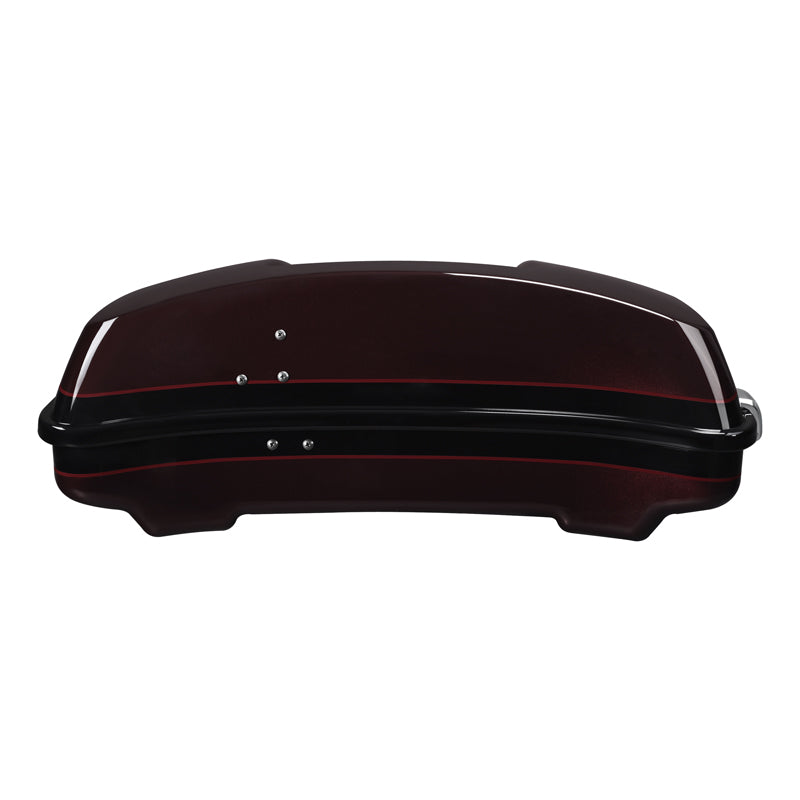 HR3 Midnight Crimson / Vivid Black 5.5" Razor Style Touring Trunk Luggage For 14-24 Touring