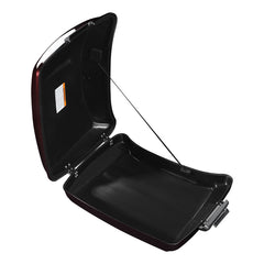 HR3 Midnight Crimson / Vivid Black 5.5" Razor Style Touring Trunk Luggage For 14-24 Touring