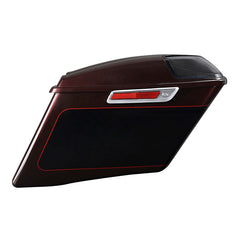 HR3 Midnight Crimson / Vivid Black CVO Stretched Saddlebags with Speaker Lids For 14-23 Harley Touring