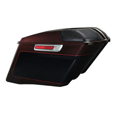 HR3 Midnight Crimson / Vivid Black CVO Stretched Saddlebags with Speaker Lids For 14-23 Harley Touring