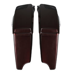 HR3 Midnight Crimson / Vivid Black CVO Stretched Saddlebags with Speaker Lids For 14-23 Harley Touring