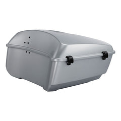 HR3 Atlas Silver Metallic 13.7" King Size Touring Trunk Luggage For 14-24 Harley Touring